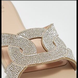 Call It Spring Gold and Cream Sandals